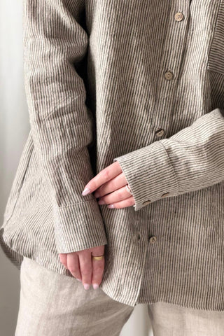 Casual pellavapaita, pinstripe