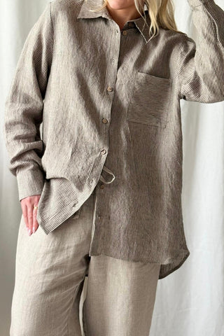 Casual pellavapaita, pinstripe