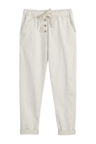 Casual tencel joggerit, hiekka