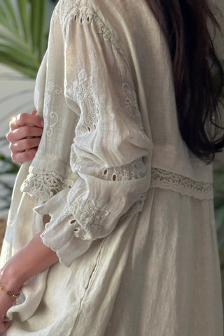 Celeste pellavatakki, hiekka