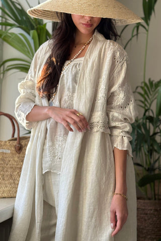 Celeste pellavatakki, hiekka