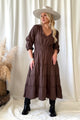 Celina linen dress, coffee