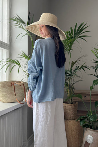 Chalky puuvillapaita, denim blue