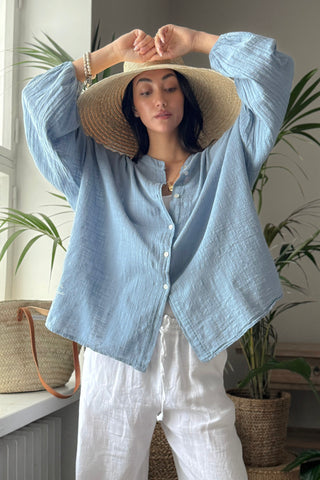 Chalky puuvillapaita, denim blue