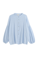 Chalky cotton shirt, light blue