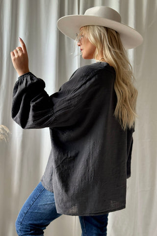 Chalky puuvillapaita, smoke