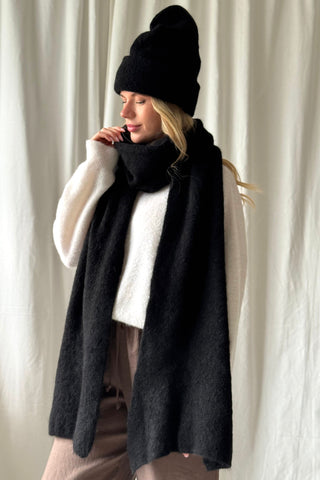 Chamonix alpakka beanie, musta