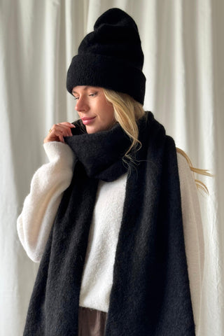 Chamonix alpakka beanie, musta