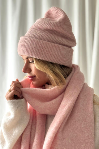 Chamonix alpakka beanie, soft pink