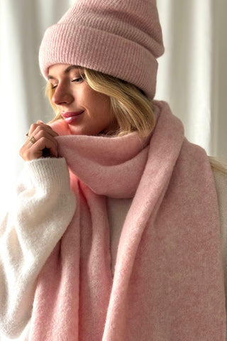 Chamonix alpakka beanie, soft pink