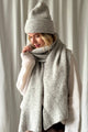 Chamonix alpaca scarf, pearl grey