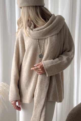 Chamonix alpaca scarf, beige