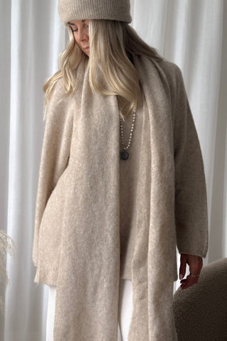 Chamonix alpaca scarf, beige
