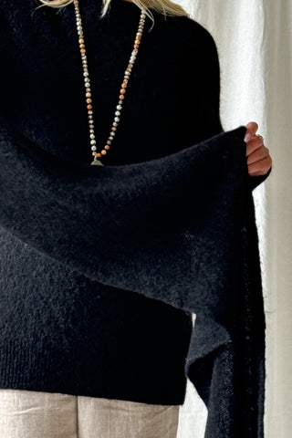 Chamonix alpaca scarf, black