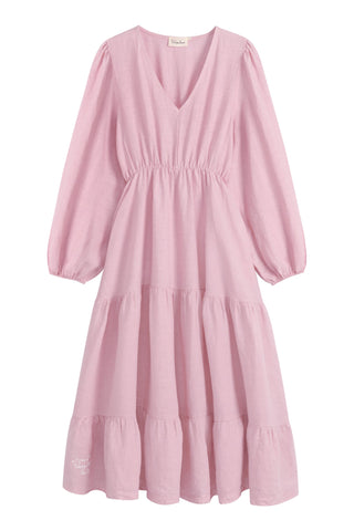 Charly linen dress, baby pink