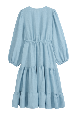Charly linen dress, aqua