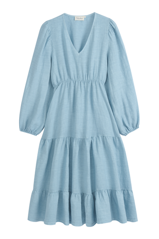 Charly linen dress, aqua