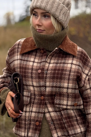 Check Barn jacket, brown
