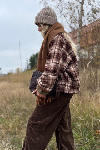 Check Barn jacket, brown