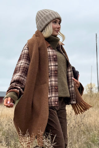 Check Barn jacket, brown