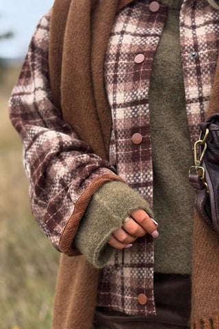 Check Barn jacket, brown