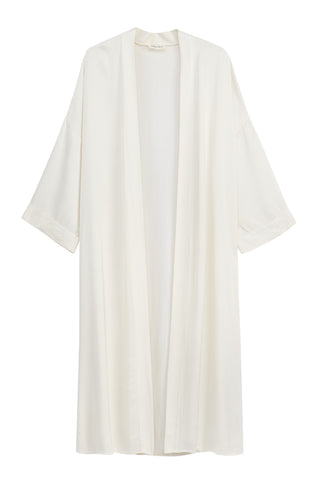 Cherie satin kimono, off white