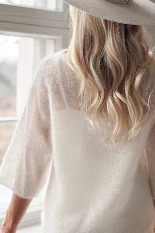 Chicness mohairneule, luonnonvalkoinen