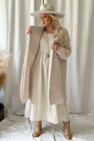 Chunky dream cardigan, beige