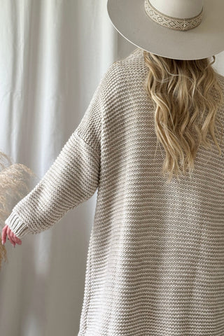 Chunky dream cardigan, beige