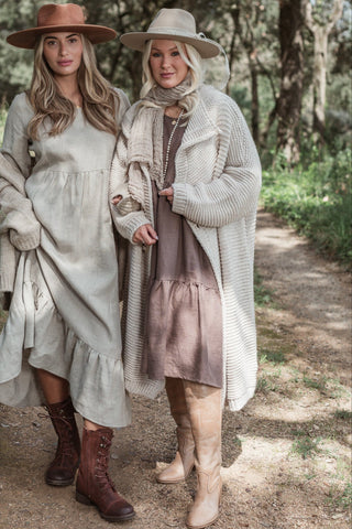 Chunky dream cardigan, beige