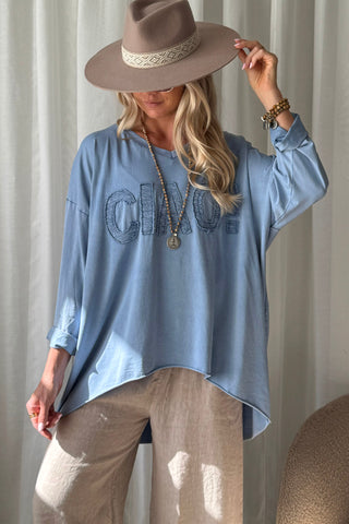 Ciao pusero, denim blue