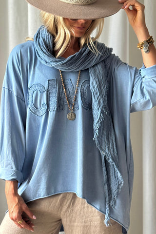 Ciao pusero, denim blue
