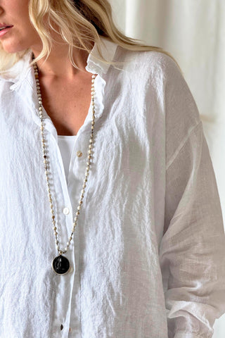 Classical pellavapaita, valkoinen