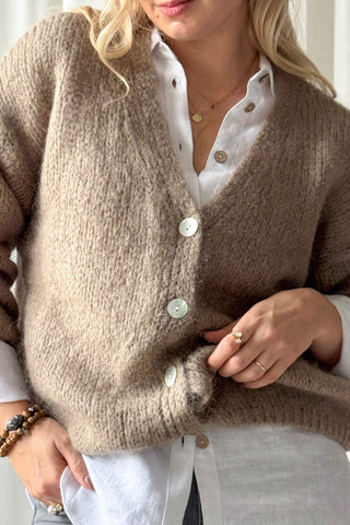 Close to you cardigan, taupe