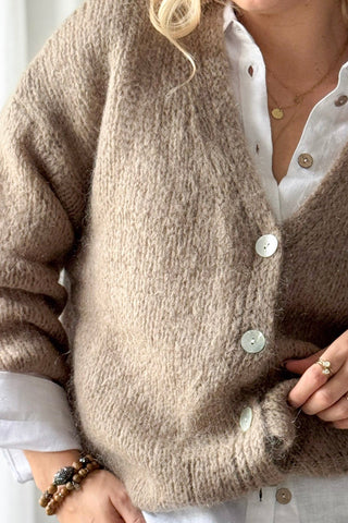 Close to you cardigan, taupe
