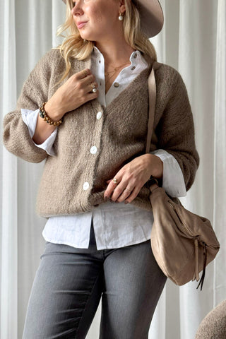 Close to you cardigan, taupe