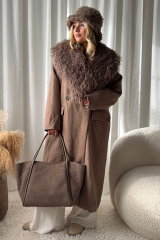 Coastal Grandmother oversize takki, beige