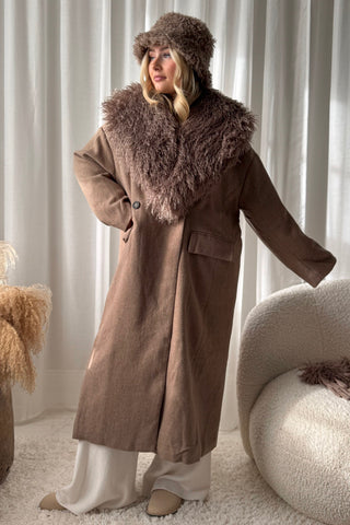 Coastal Grandmother oversize takki, beige