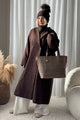 Coastal Grandmother oversize takki, coffee