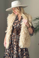 Coolio faux fur vest, off white