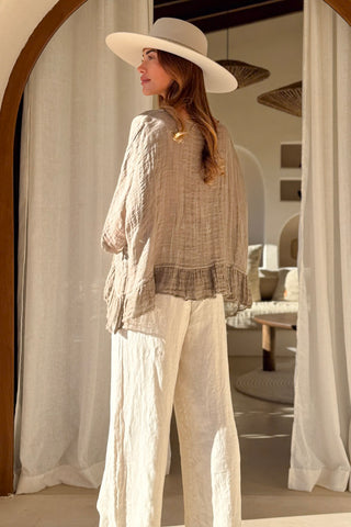 Costa mesh pellavapaita, taupe
