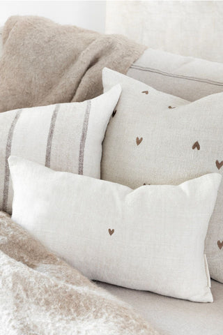 Little Heart linen cushion