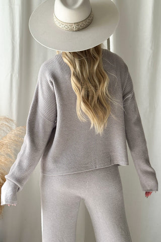 Cutie ribbed neule, taupe