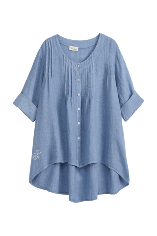 Deanna pellavatunika, denim blue