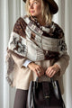 Derby horse bamboo scarf, light