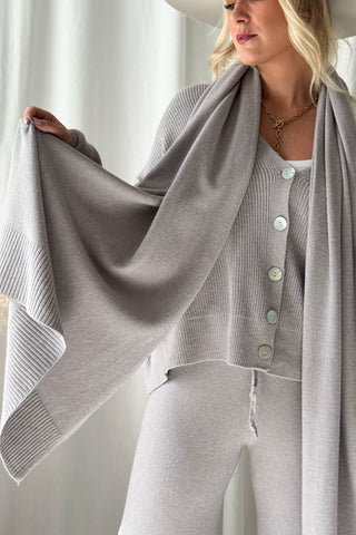 Dolly viskoosineulehuivi, taupe