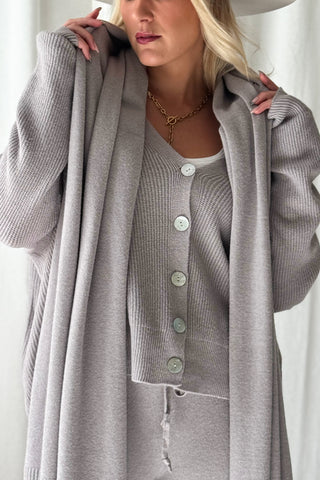 Dolly viskoosineulehuivi, taupe