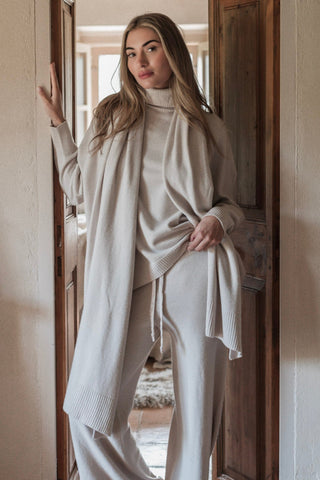 Dolly viskoosineulehuivi, light beige