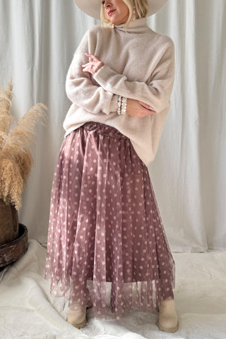 Dots Dream tyllihame, taupe