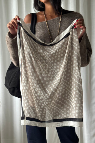 Dots scarf, taupe